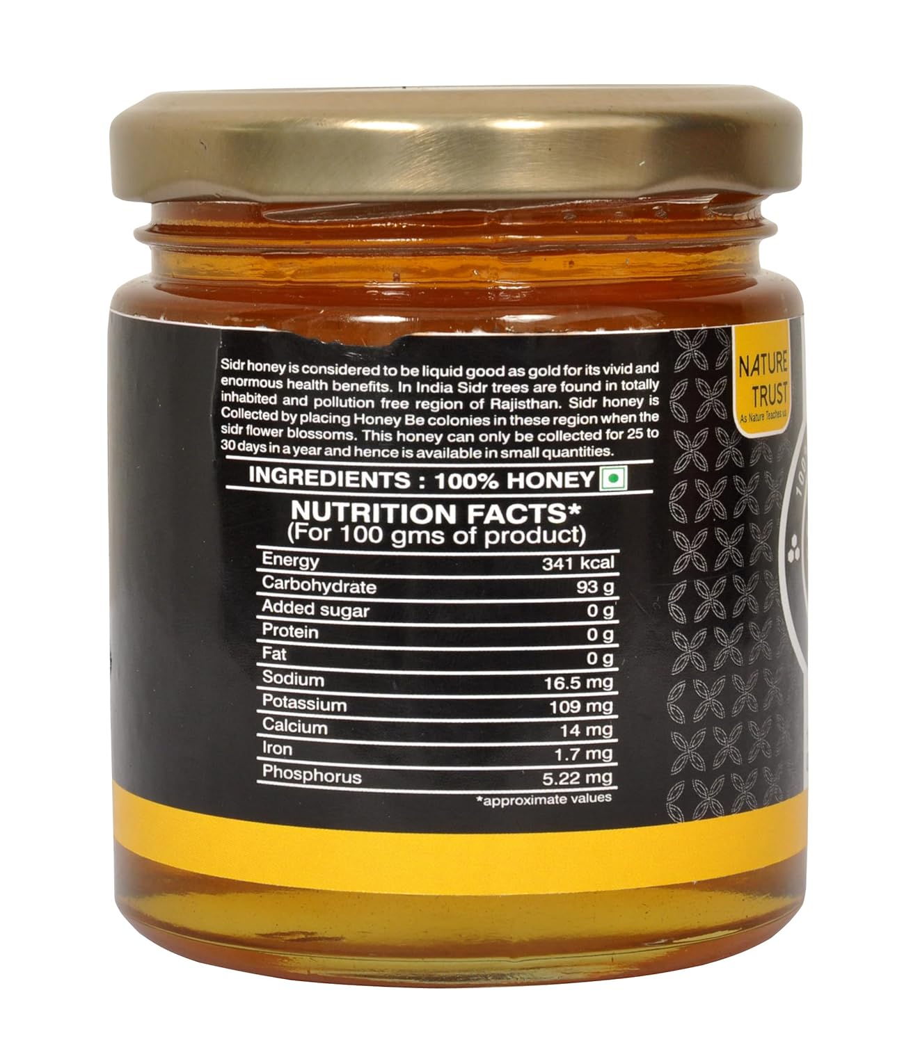 Nature Trust SIDR Honey Raw Honey 250g- Unprocessed, Unfiltered, Unpasteurized Pure