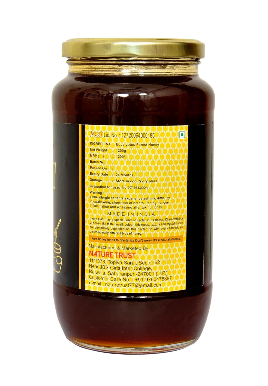 Nature Trust Raw Forest Honey,1200 Gram
