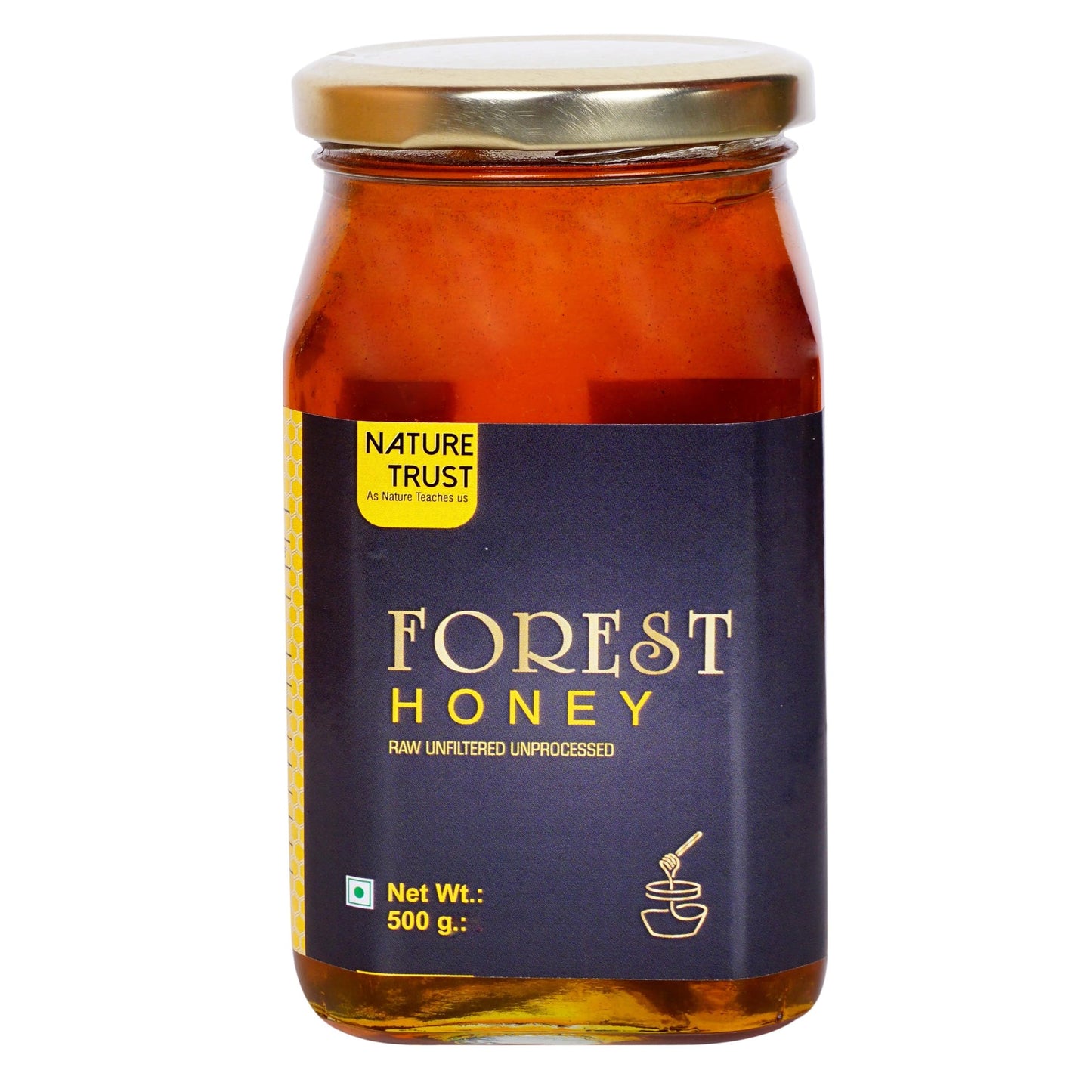 Nature Trust Raw Forest Honey, Wild, Unprocessed, Unheated, Non Pasteurized
