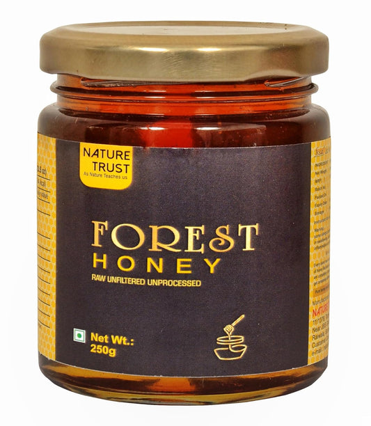 Nature Trust Raw Forest Honey,250 Gram, Wild, Unprocessed, Unheated, Non Pasteurized, Original Honey 100% Pure and Natural (250gm)