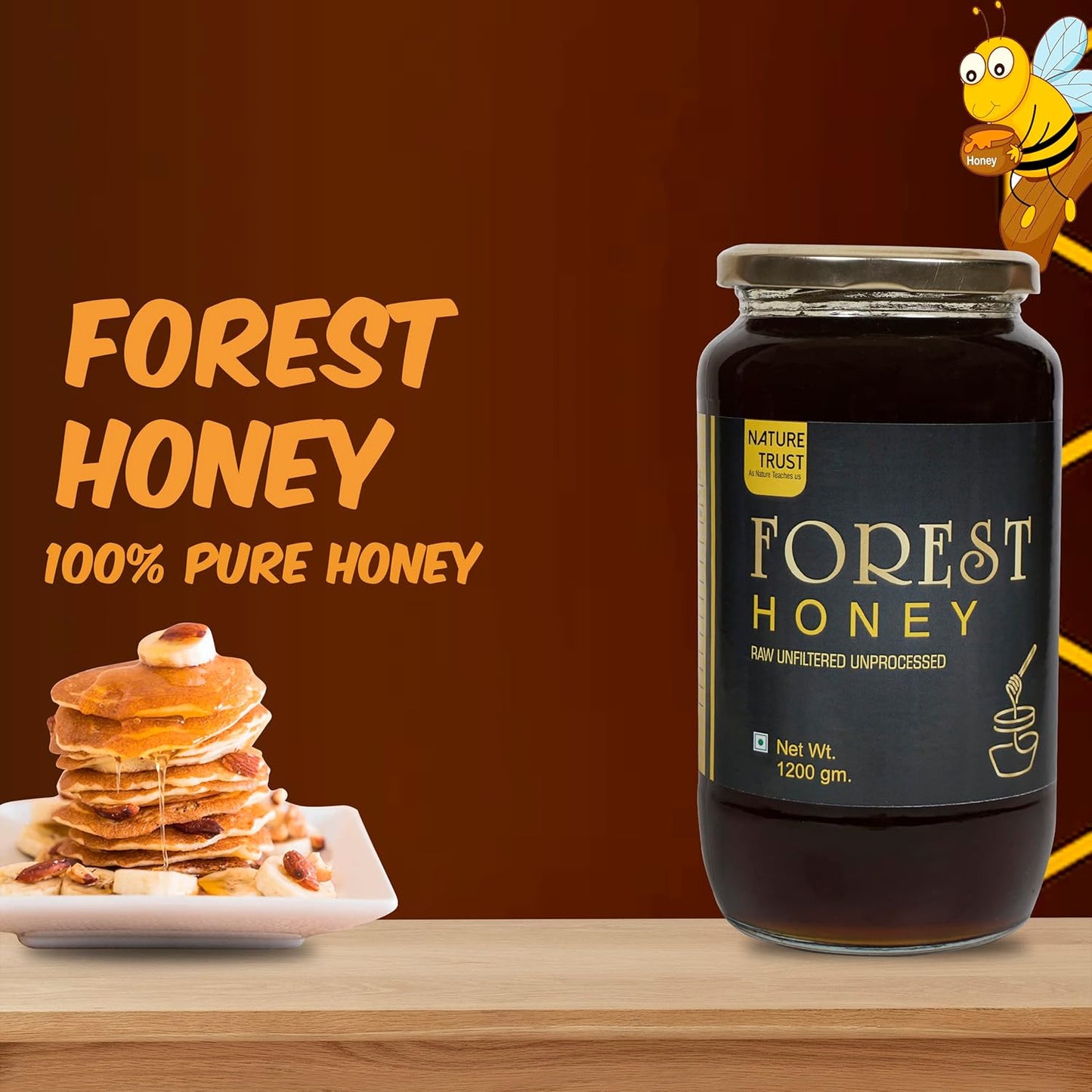 Nature Trust Raw Forest Honey,1200 Gram